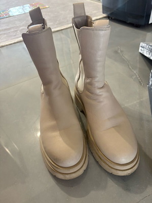 Marc O'Polo beige leather boots used, size 40