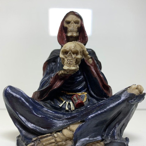 Gothic decorative figure Grim Reaper used, synthetic porcelain