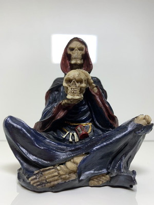 Gothic decorative figure Grim Reaper used, synthetic porcelain