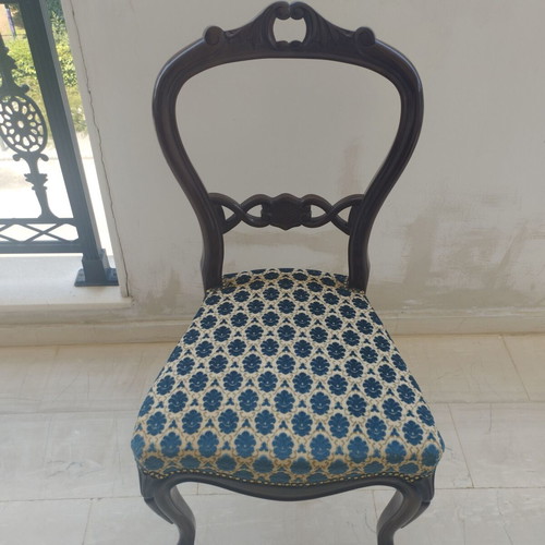 Handmade solid wood chairs like new, set of 6 with covers
