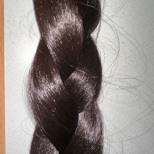 Long brown synthetic braid like new