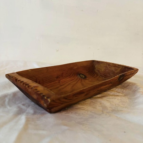 Cypriot Wooden Tray used, small collectible, handmade, vintage