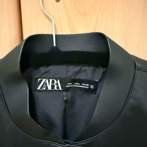 Zara leather jacket new, black, size L