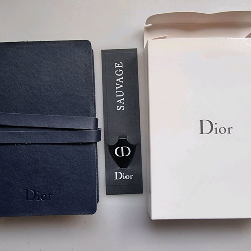 Dior notebook blue new with soft cover and guitar pick
