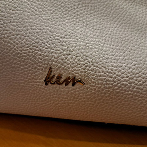 KEM shoulder bag used, large, white