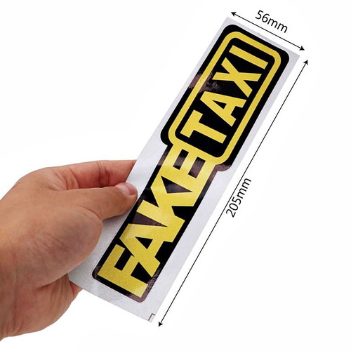 Fake Taxi Car Sticker Model 2 new