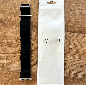 Tech-Protect Nylon Pro Λουράκι Υφασμάτινο Μαύρο για Apple Watch 42/44/45mm