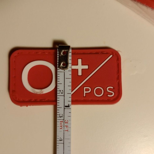 Silicone blood type patches new, 2 pieces