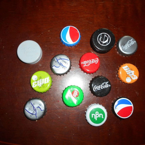Soda bottle caps used, pack of 13 pieces