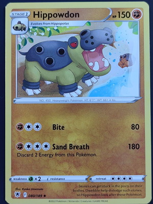 Hippowdon Pokémon card Astral Radiance near mint