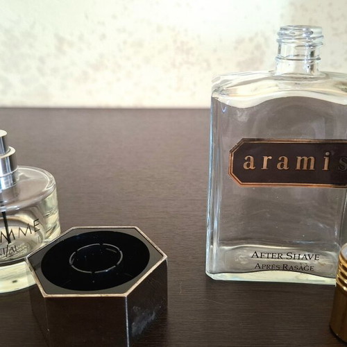 YSL and Aramis Empty Perfume Bottles Like New, Pack of 2