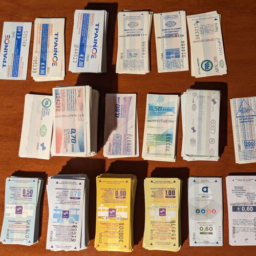 Collectible tickets Metro Isap Trainose Oasa