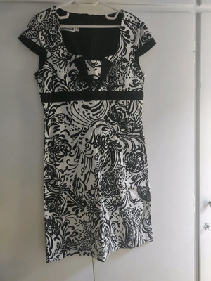 Bianco women's dress black and white size 46