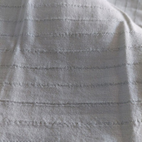 100% Cotton Fabric Striped Light Gray New 240x150cm