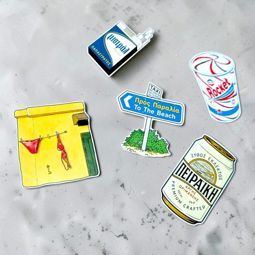 Greek Summer Nostalgia Sticker Pack new