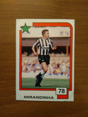 Panini Soccer Superstars 1988 Card No78 Mirandinha used