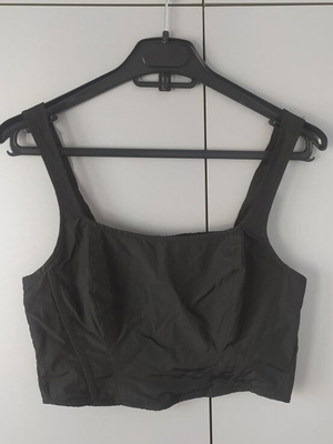 H&M Divided Black Corset Crop Top like new, size S