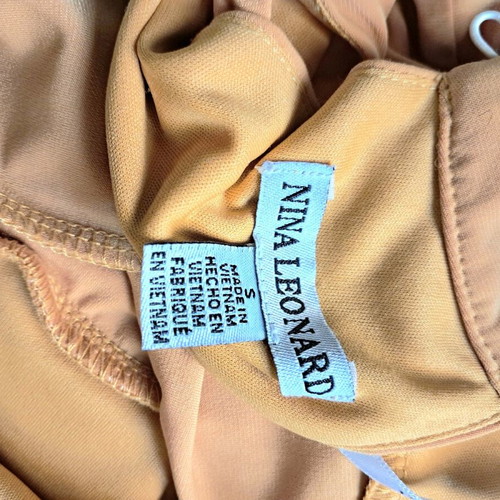 Nina Leonard jumpsuit like new, yellow, small