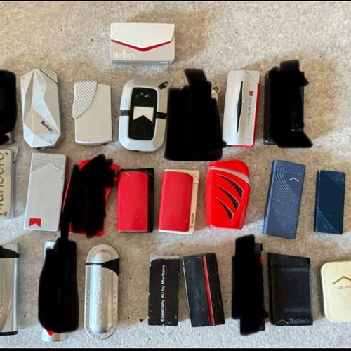 Marlboro lighters used, metal