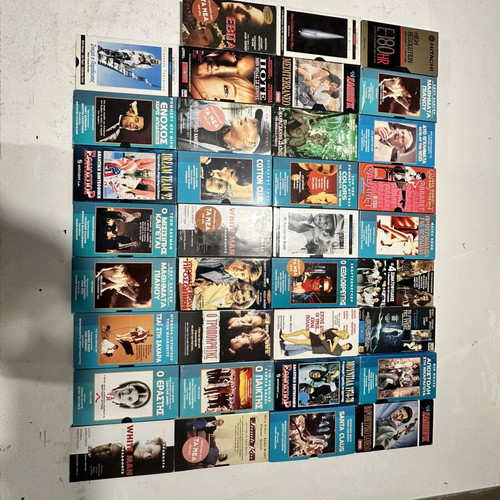 VHS movie cassette collection