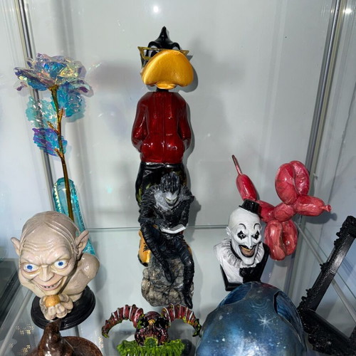 Collectible favorite figurines like new, Gollum, Daffy Duck, Terrifier, Harry Potter
