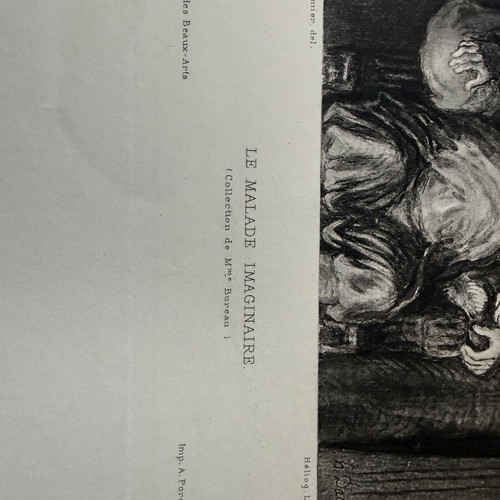 Engraving used, authentic old, 19 x 28 cm