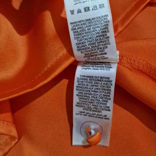 Satin Wrap Midaxi Dress New Vibrant Orange Size M