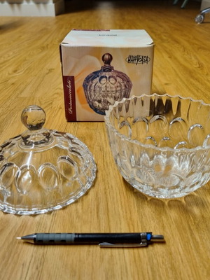 Glass fondantière new with packaging 14x19h cm