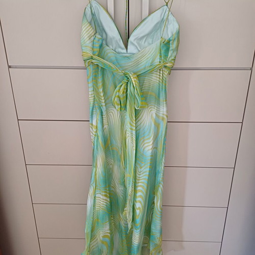 Midi asymmetric dress like new, green, size small