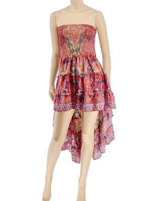 Bluenote silk strapless dress new, multicolor, one size