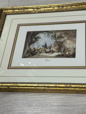 Decorative framed print with Paros landscape used