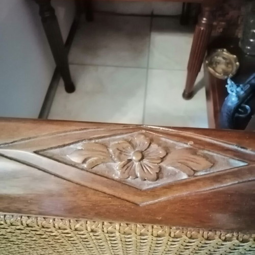 Vintage sofa with 2 armchairs used, good condition
