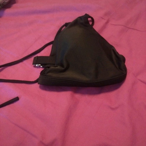 Achilleas Accessories triangle bikini top new, size L, black