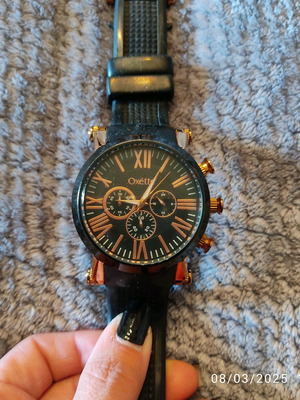 Ρολόι Oxette unisex σαν καινούργιο με καουτσούκ μπρασελέ και χρονογράφο μαύρο-μπρονζέ