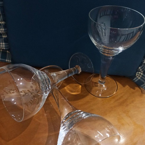 Set of 6 elegant glass cups 19 cm high like new