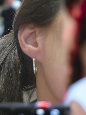 Silver hoop earrings new