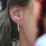 Silver hoop earrings new