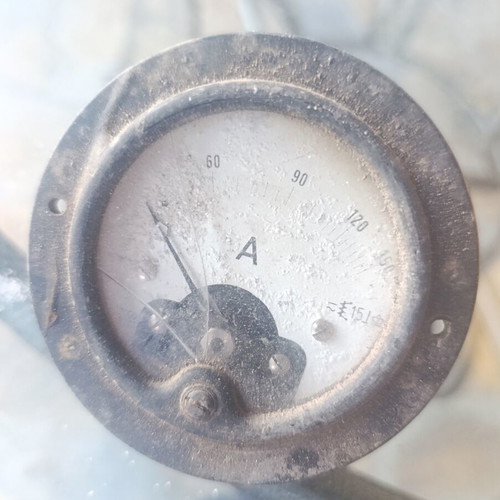 Vintage Analog Measuring Instruments (Ammeters) Used, Pack of 3, Industrial Steampunk Decor