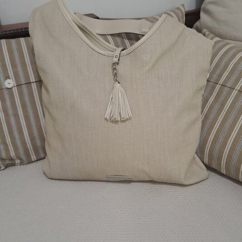 Prince Oliver shoulder bag used, ecru, polyester, large capacity