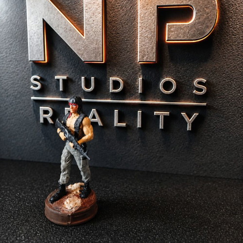 Rambo figure 13 cm height, new, PLA material, painted by NP Studios Reality