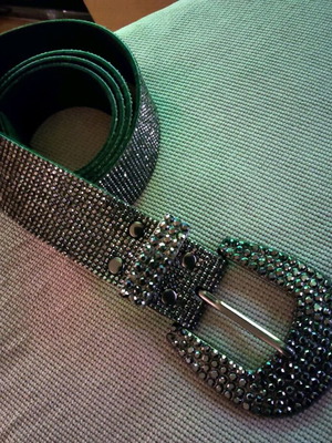 Belt women's black strass like new, size 110