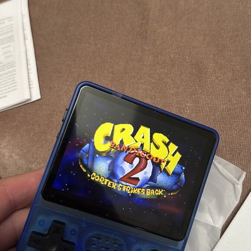 Icy Blue Retro Custom Handheld Console with 14,000+ Roms