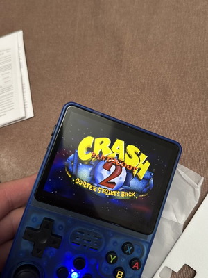 Icy Blue Retro Custom Handheld Console with 14,000+ Roms