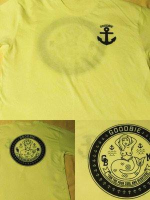 Goodbie short-sleeve T-shirt like new, size Large, yellow
