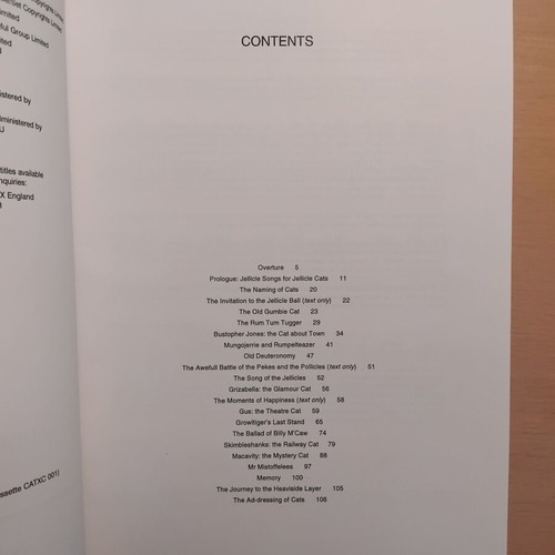 Cats The Musical Sheet Music Like New, Voice and Piano