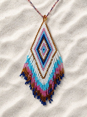 Handmade Miyuki Bead Necklace multicolored new