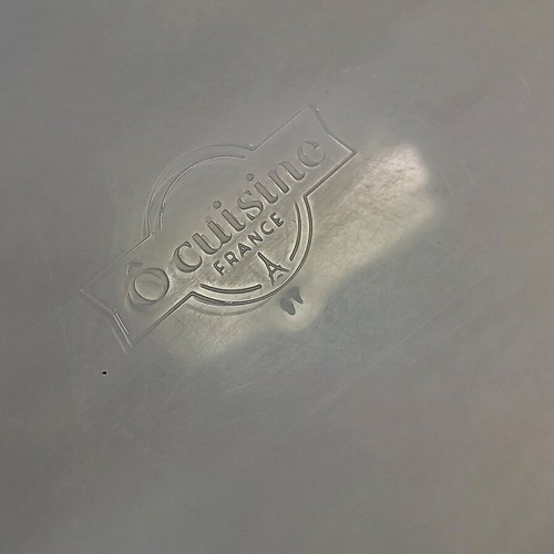 Glass baking dish used, size 39x24 cm, French origin