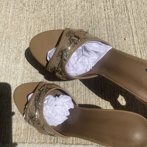 Guess women's summer heels new, beige and brown, size 40