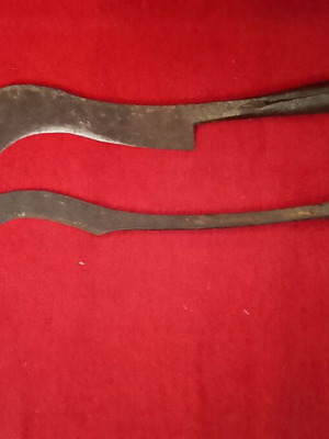 Antique agricultural heavy tools Trikalina type 1930-50 used, set of 2