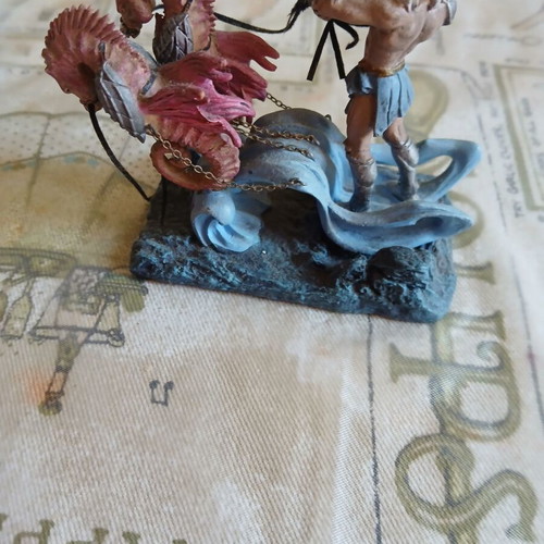 Poseidon figure used, authentic